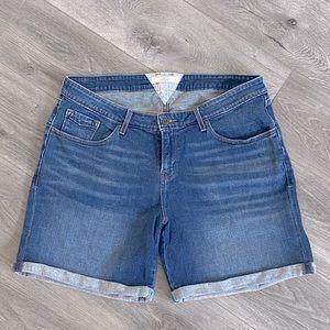 Levi’s Medium Wash Denim Cuffed Bermuda Shorts